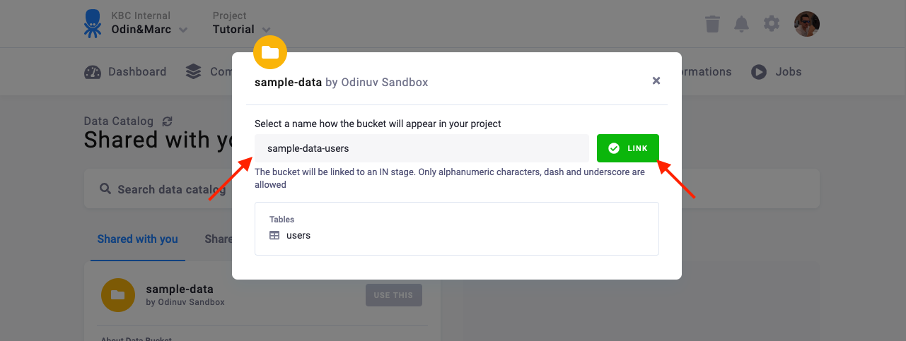 Screenshot -- Link Bucket
