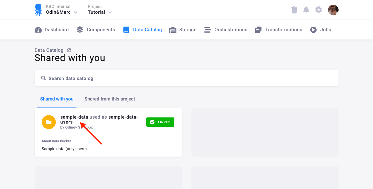 Screenshot -- Link Bucket Result