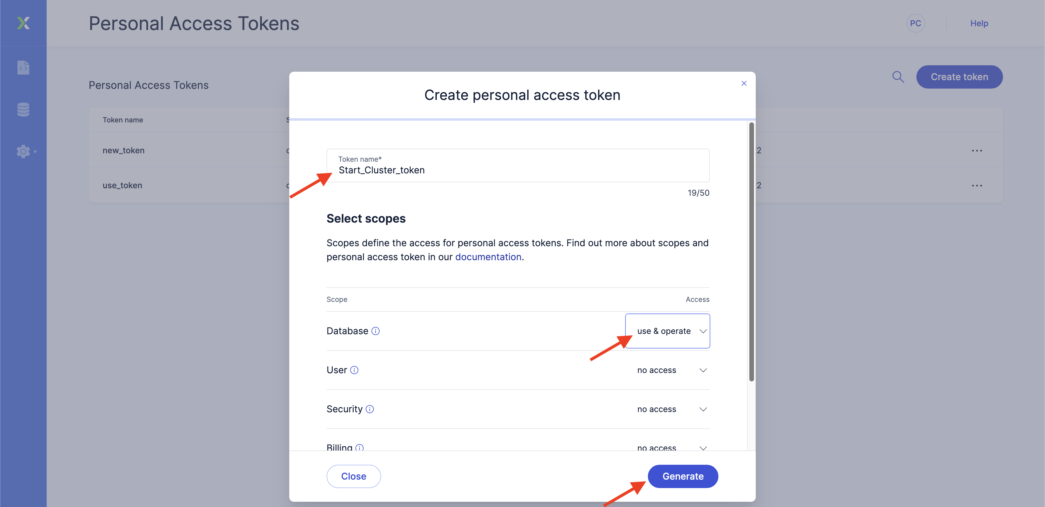 Exasol CLuster Starter - Getting a token pt4