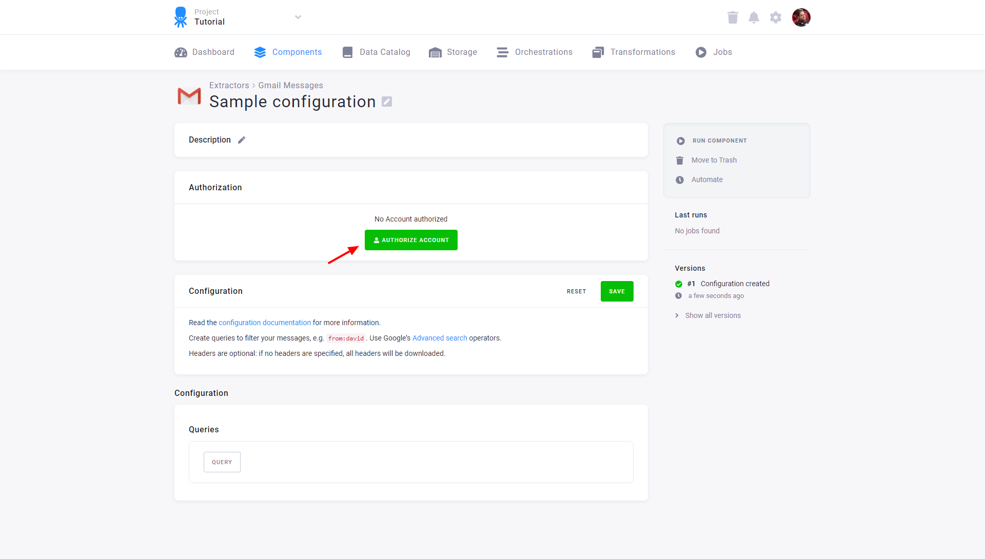 Gmail - authorize account