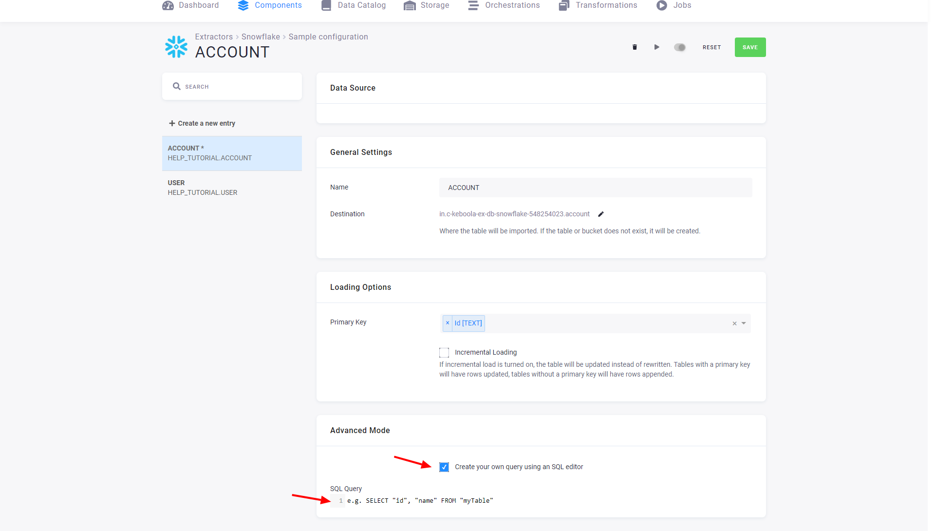 Screenshot - Table Detail Advanced
