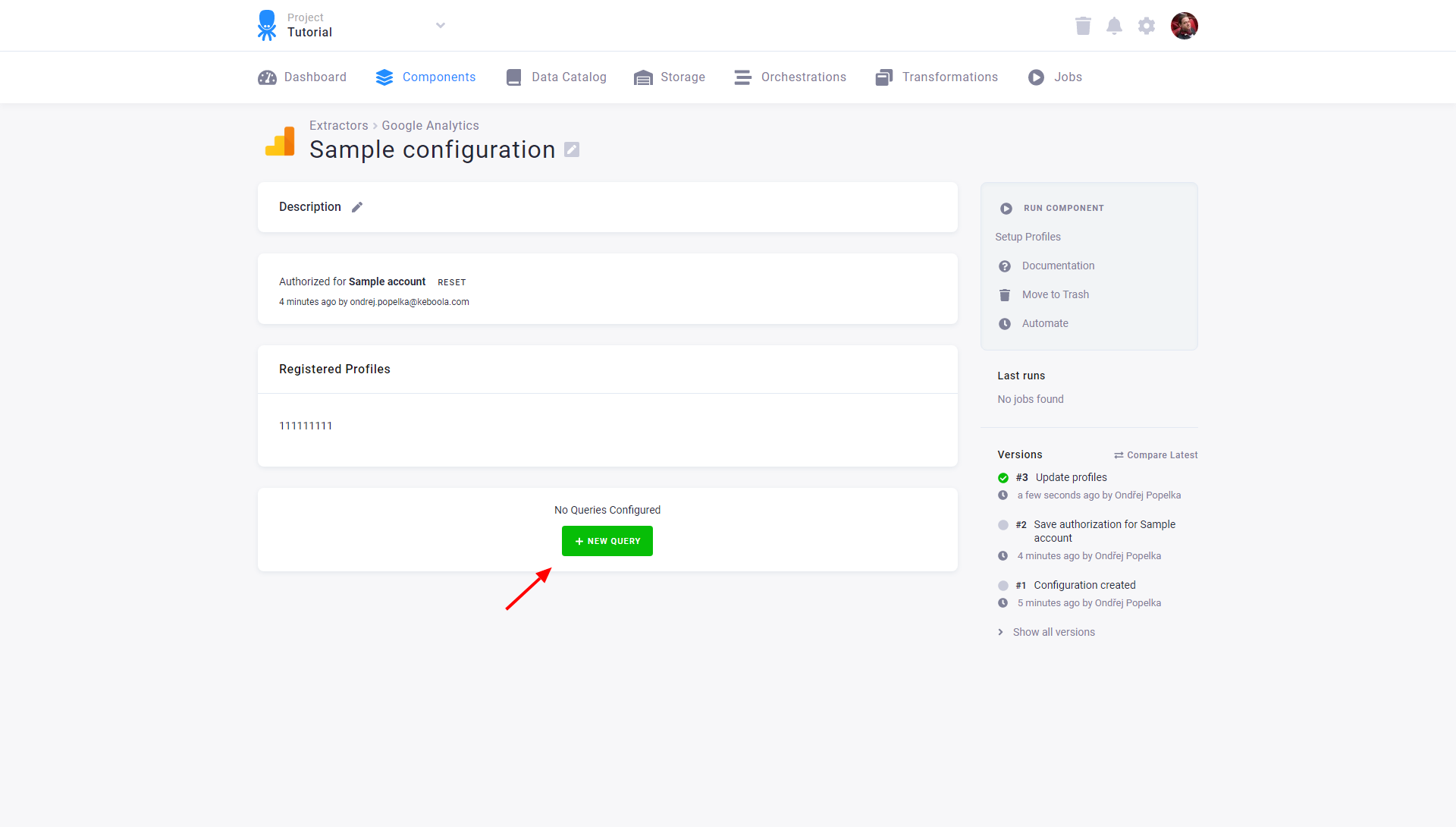 Screenshot - Create New Query