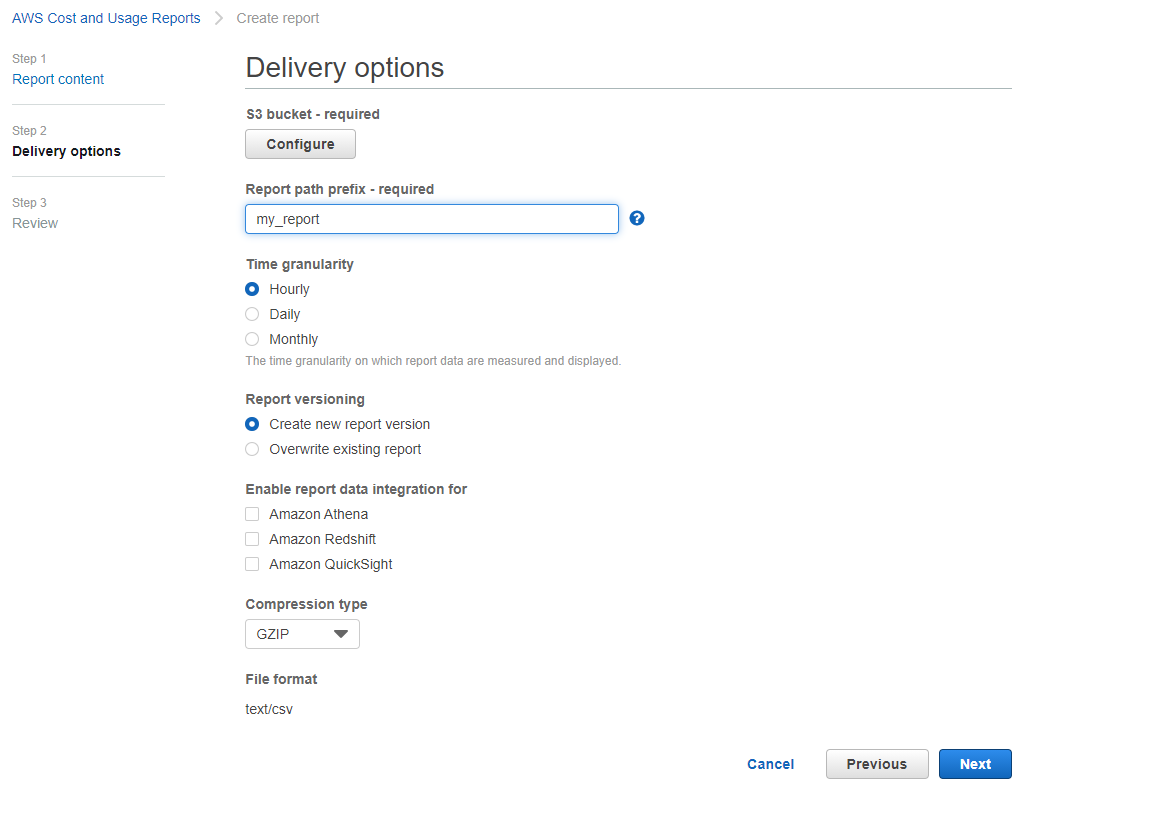AWS configuration