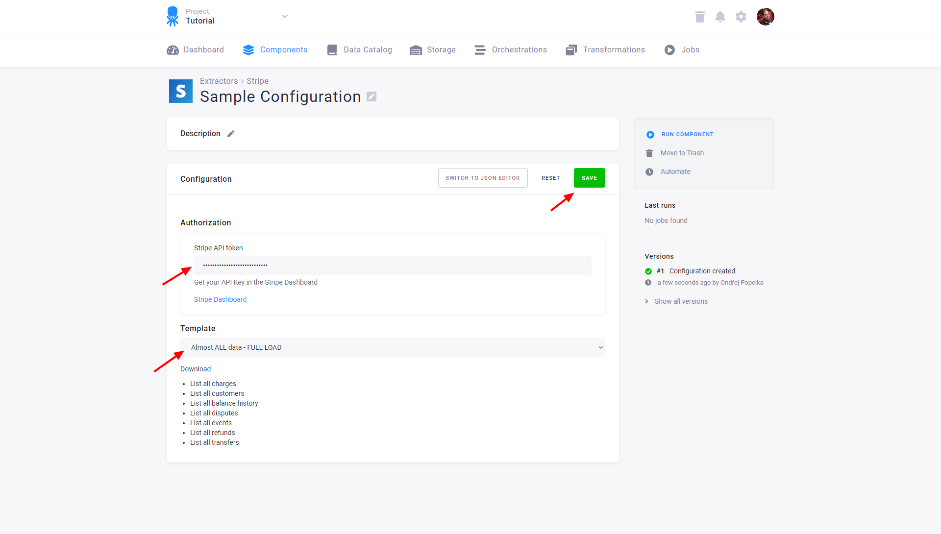 Screenshot - Stripe Confguration