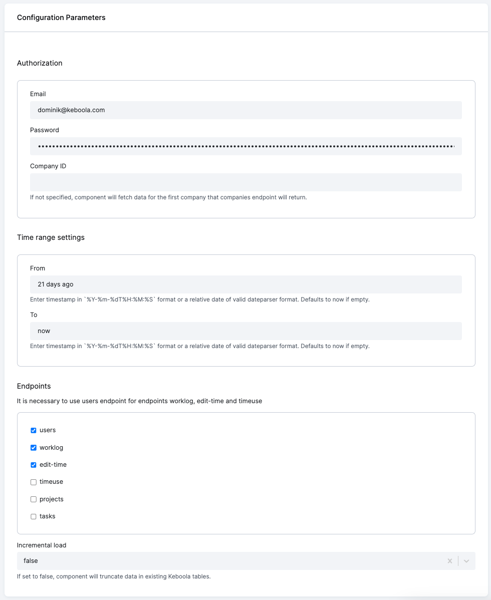 Screenshot - Time Doctor 2 Configuration