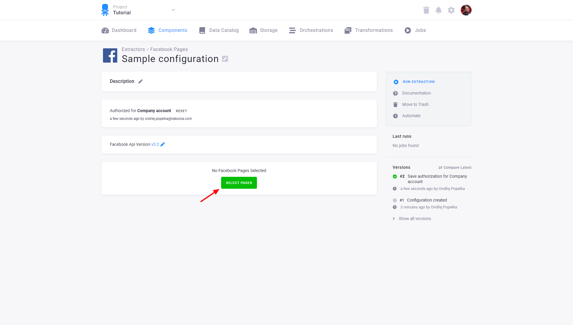 Screenshot - Authorize configuration