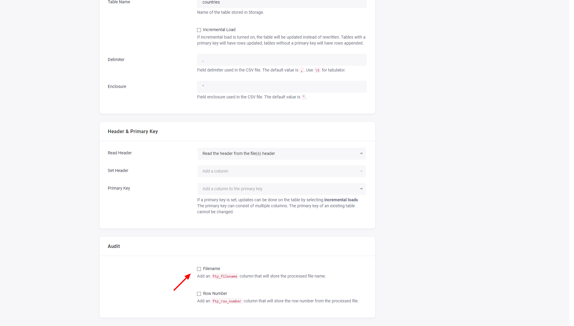 Screenshot - FTP extractor audit