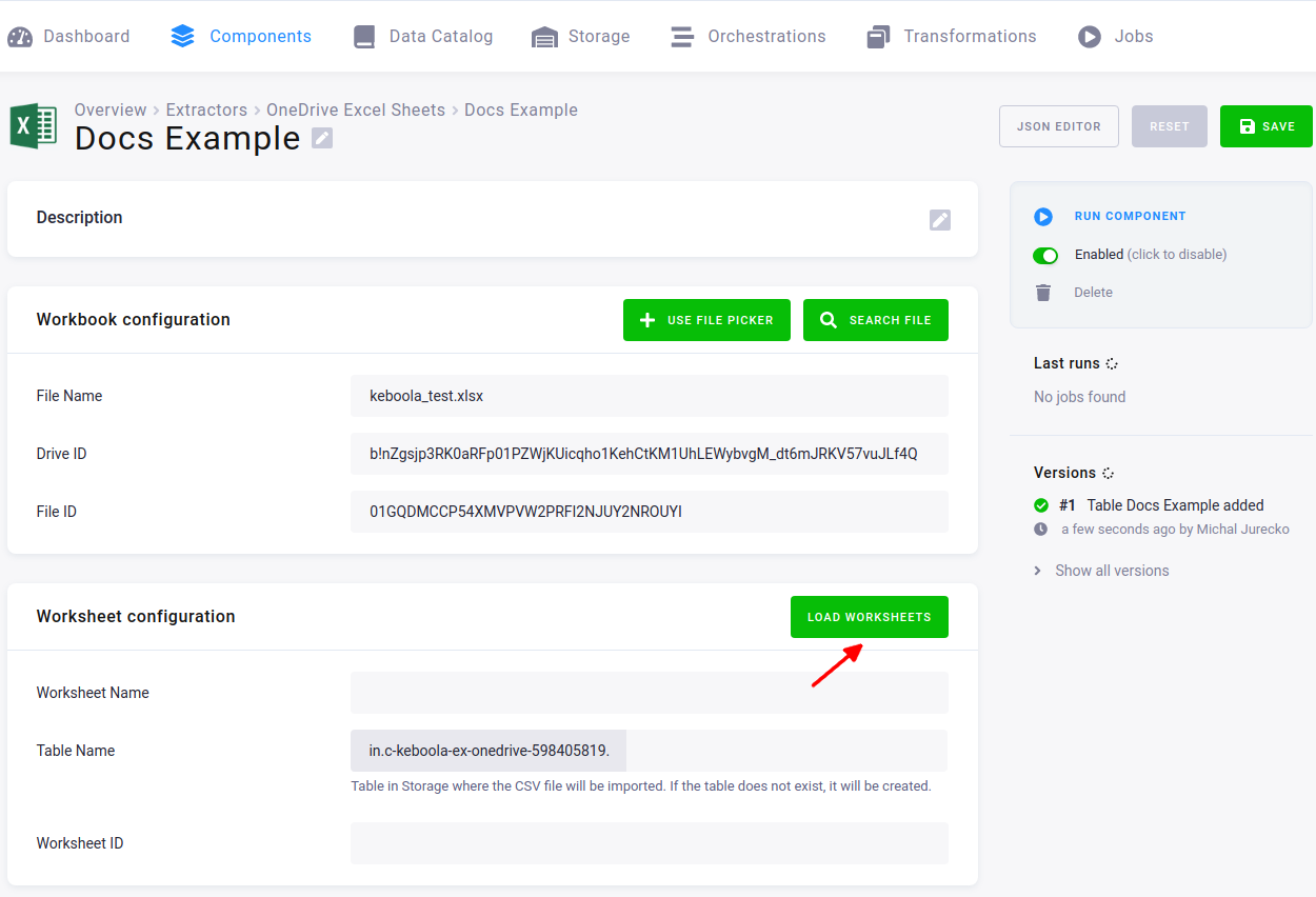 Screenshot - Empty worksheet config