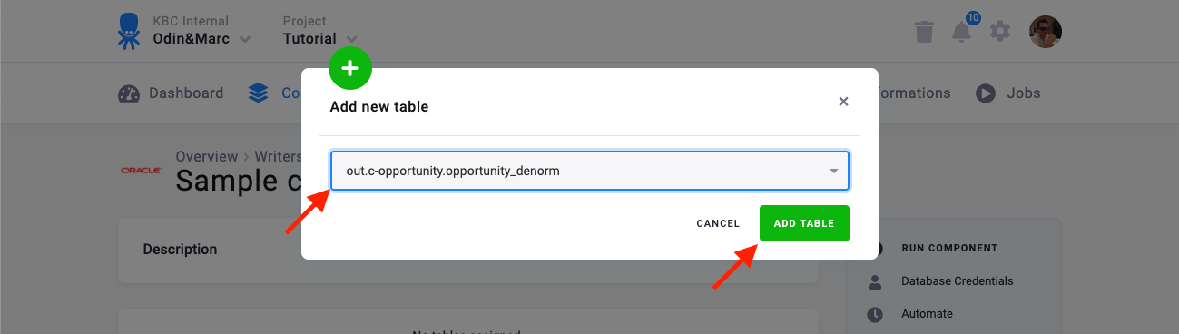 Screenshot - Select Table