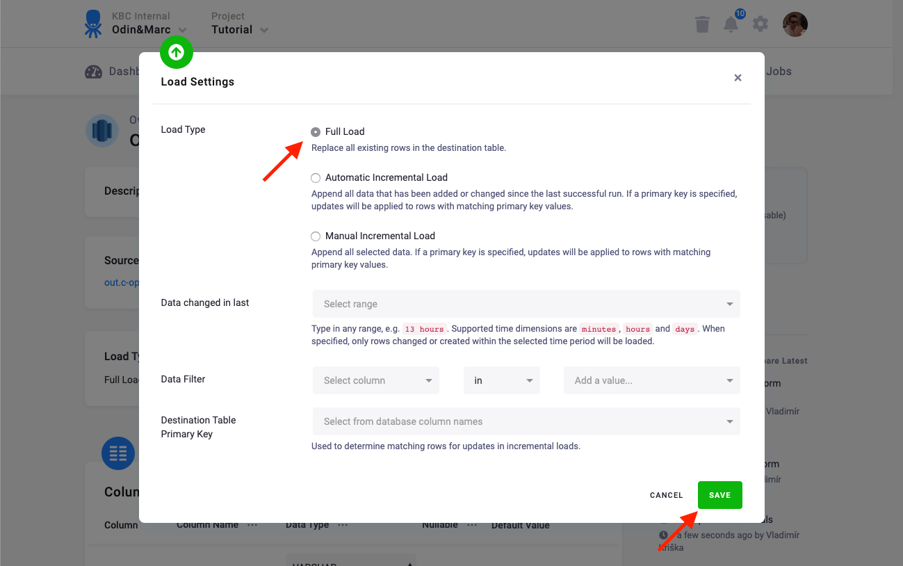 Screenshot - Table Options