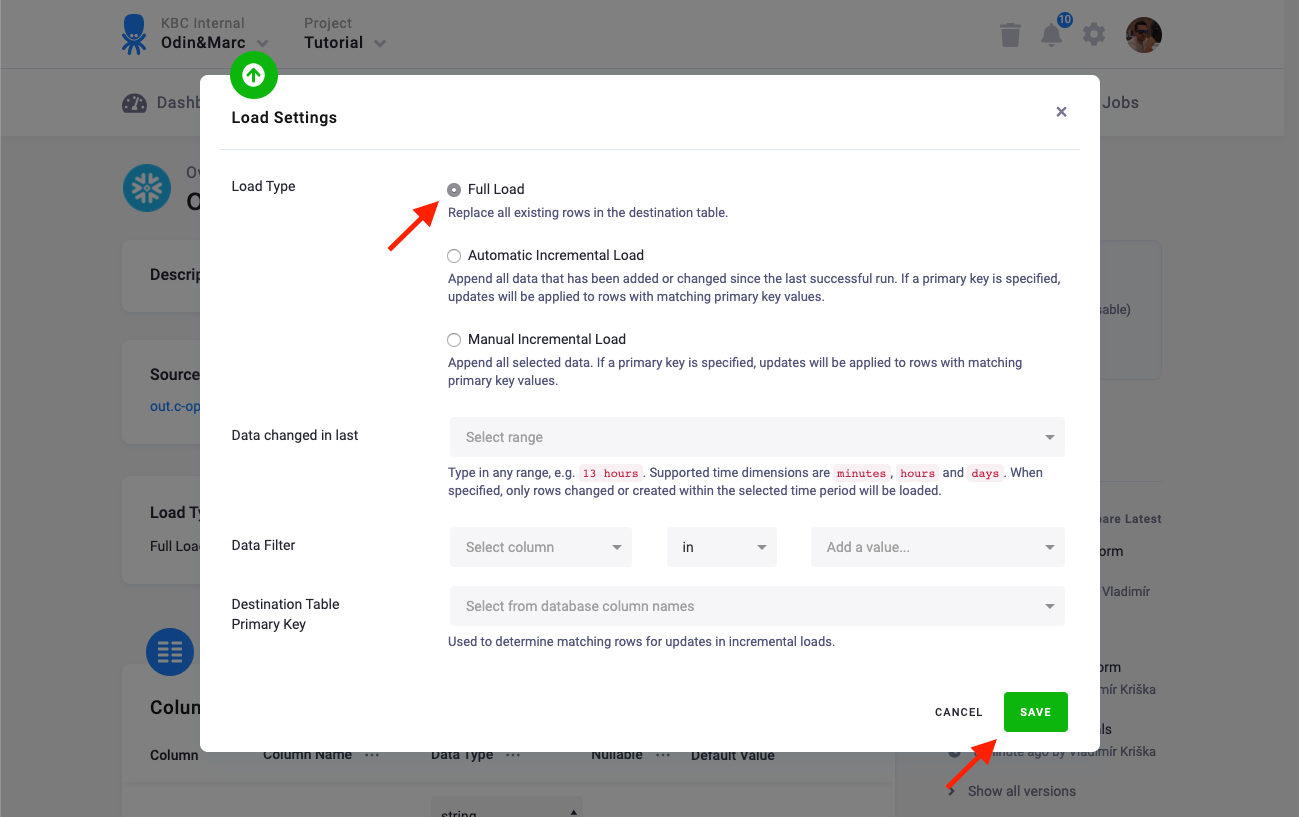 Screenshot - Table Options
