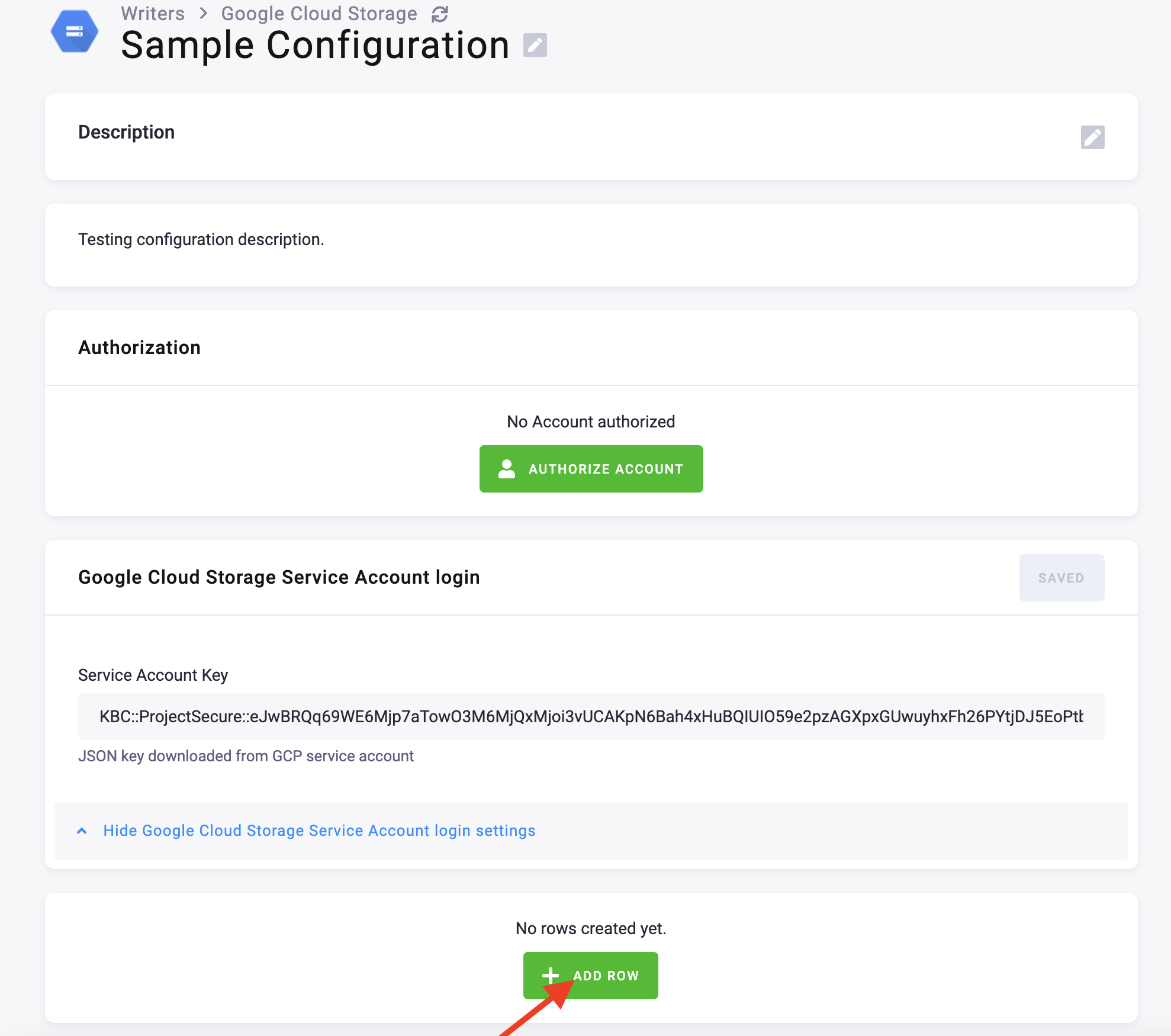 Screenshot - Add row