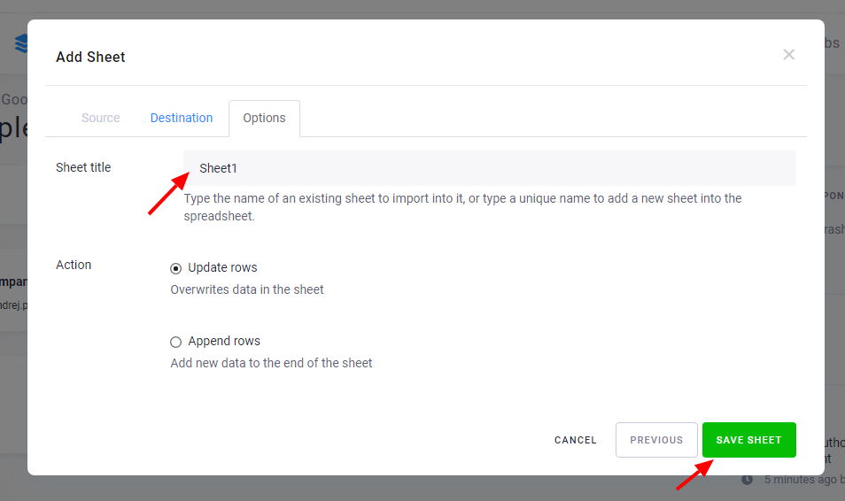 Screenshot - Add Table Step 3