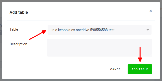 Screenshot - Add table popup