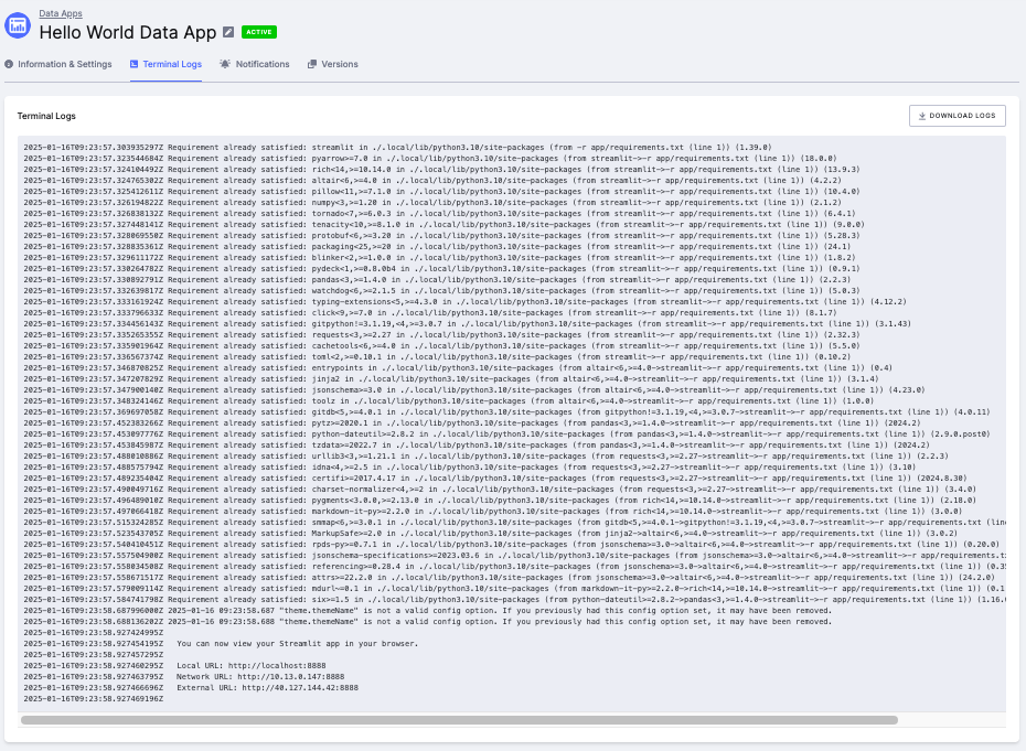 Screenshot - Hello World App