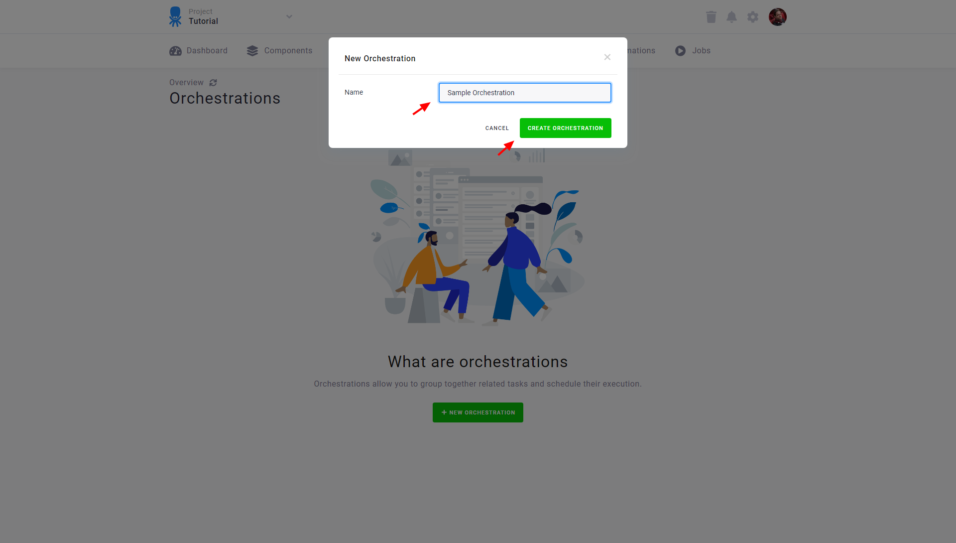 Screenshot - Orchestration Create