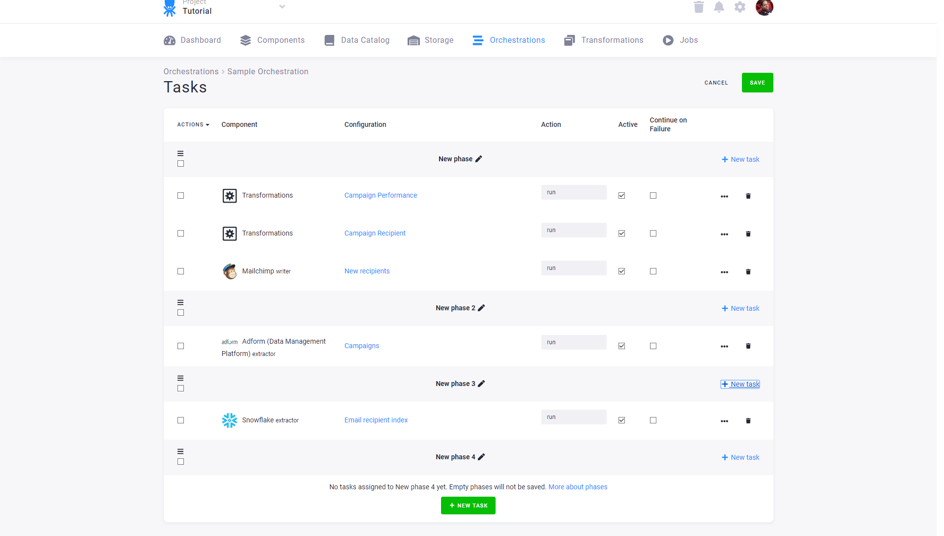 Screenshot - Orchestration Tasks Added