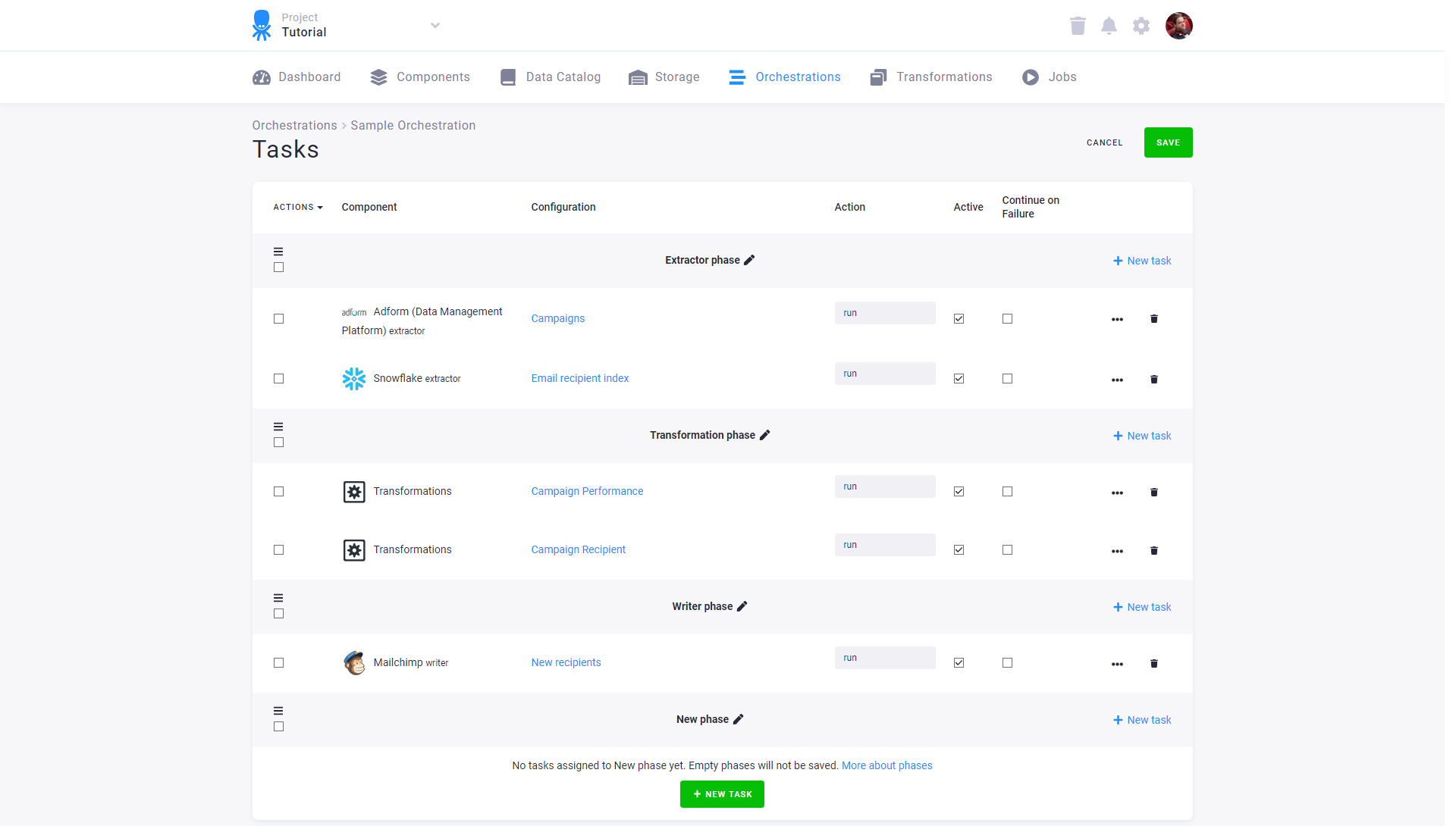 Screenshot - Orchestration Tasks Ordered