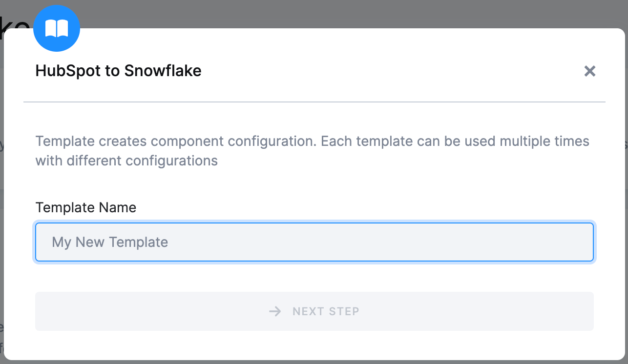 CRM to Snowflake - Template Name
