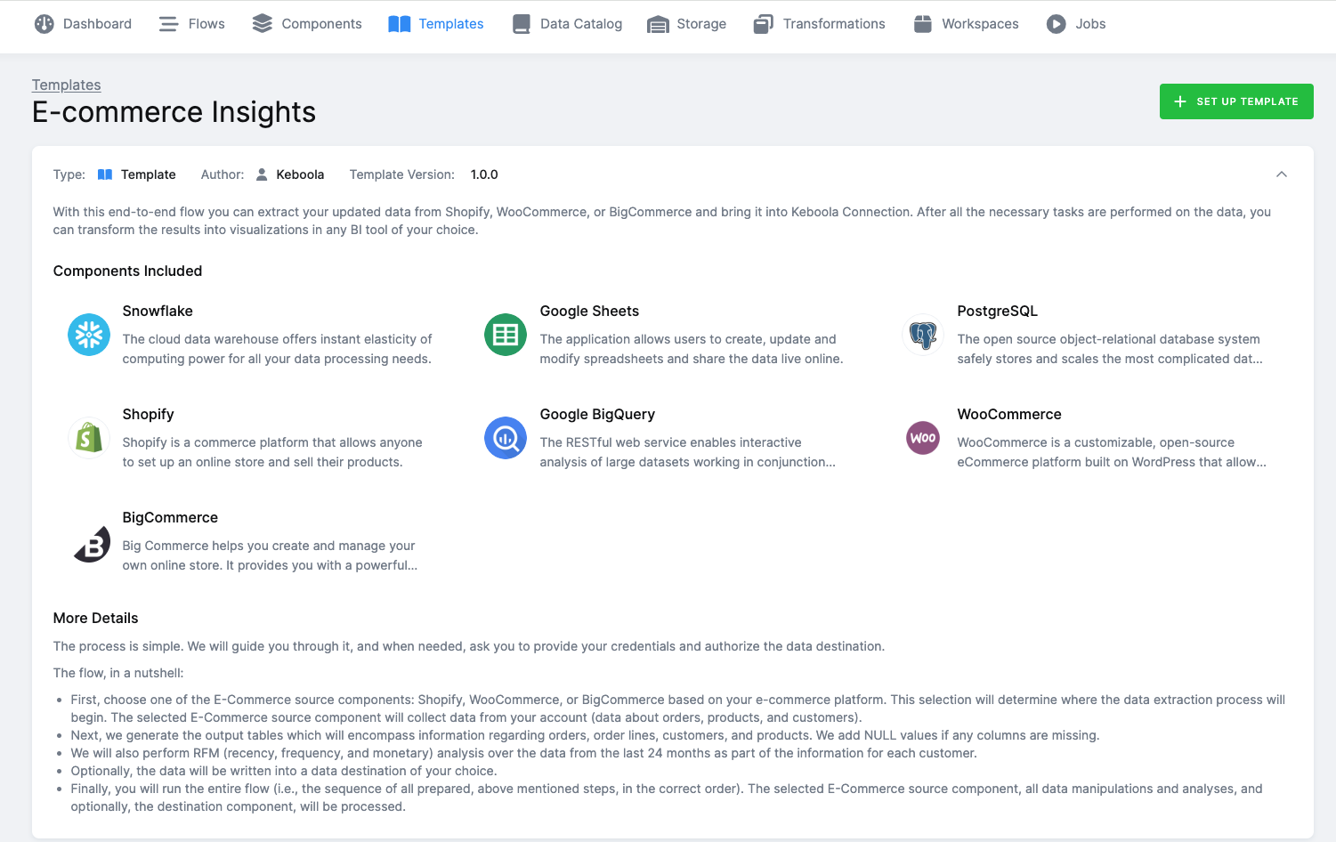 Add New Use Case - Shopify to Keboola DWH