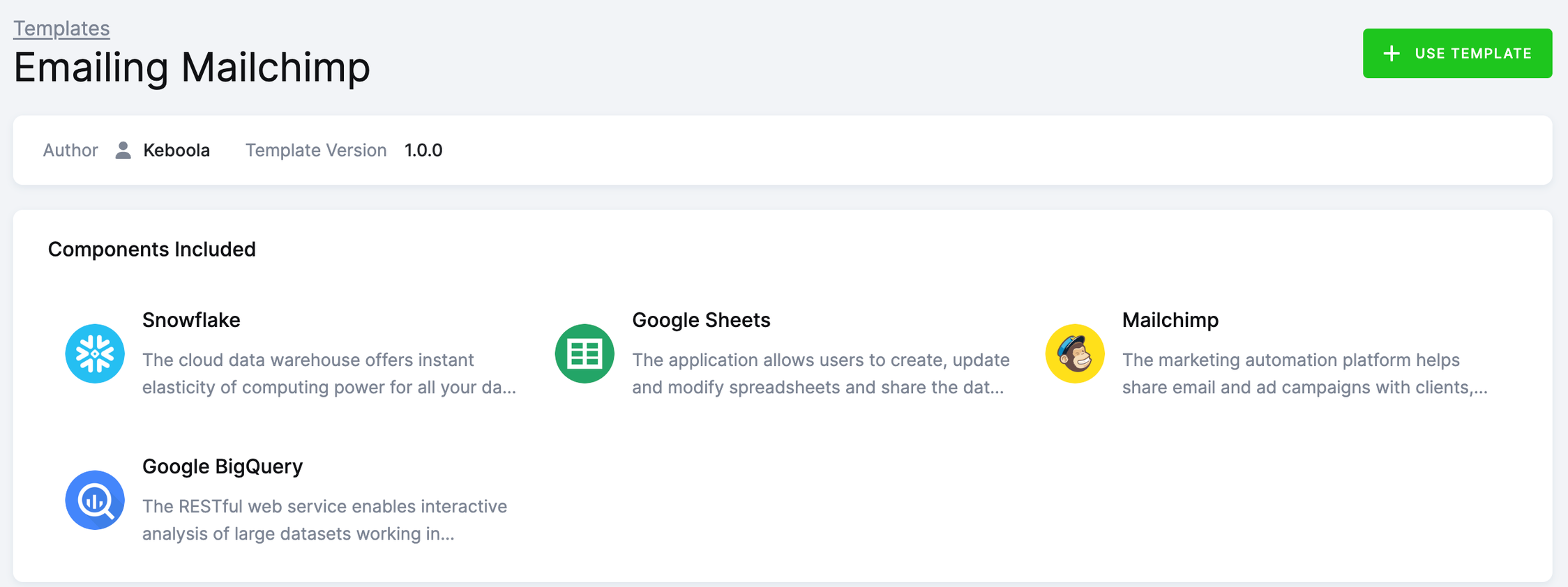 Add Mailchimp to Snowflake