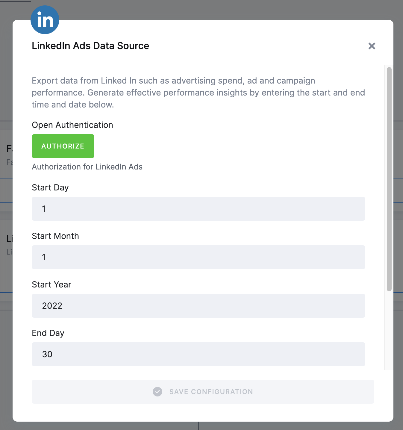 LinkedIn Ads Data Source