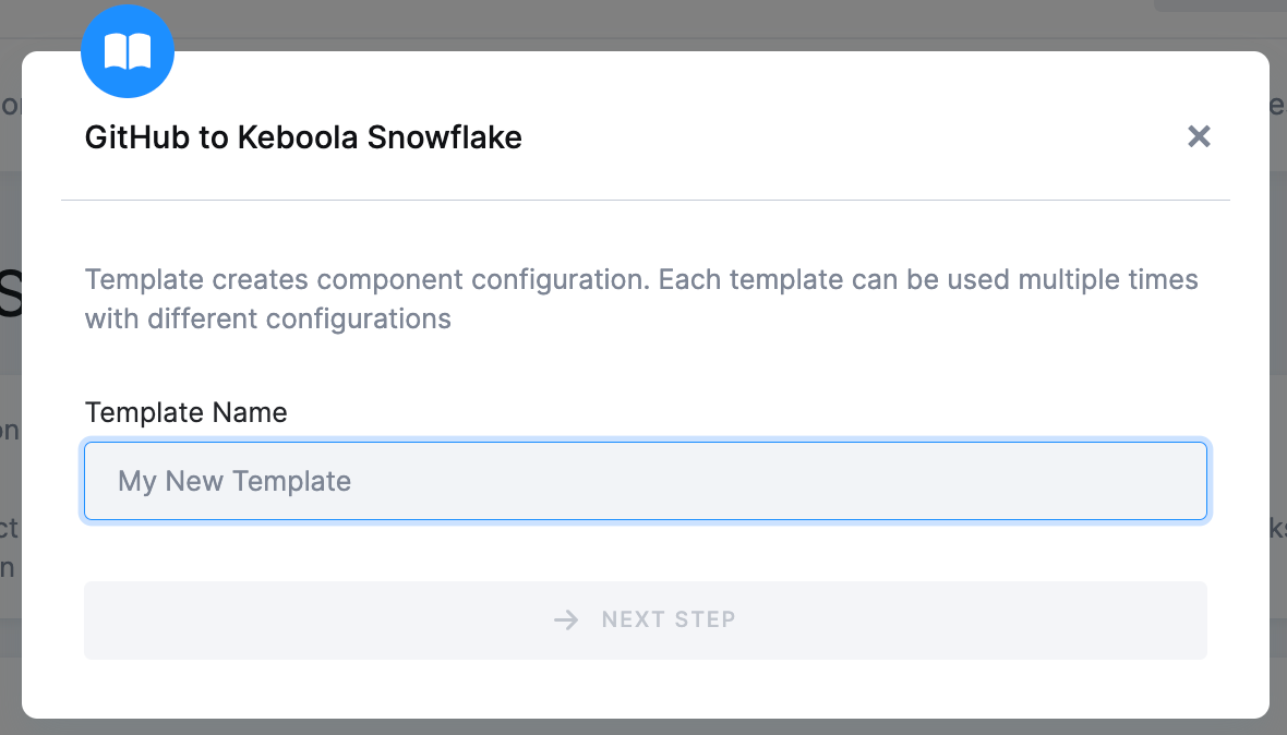 GitHub to Snowflake - Template Name