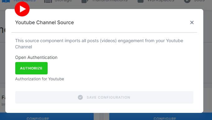 YouTube Channel Data Source