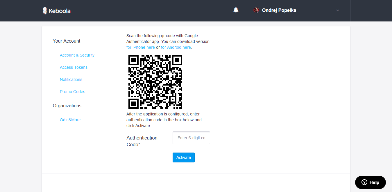 Screenshot -- Enable MFA -- Step 3