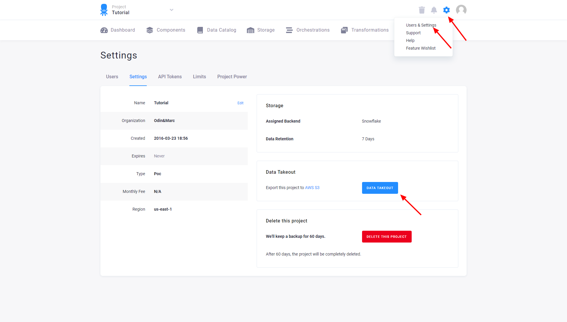 Screenshot - Data Takeout