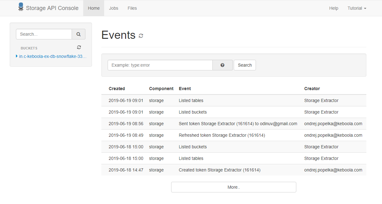 Screenshot - Storage Console