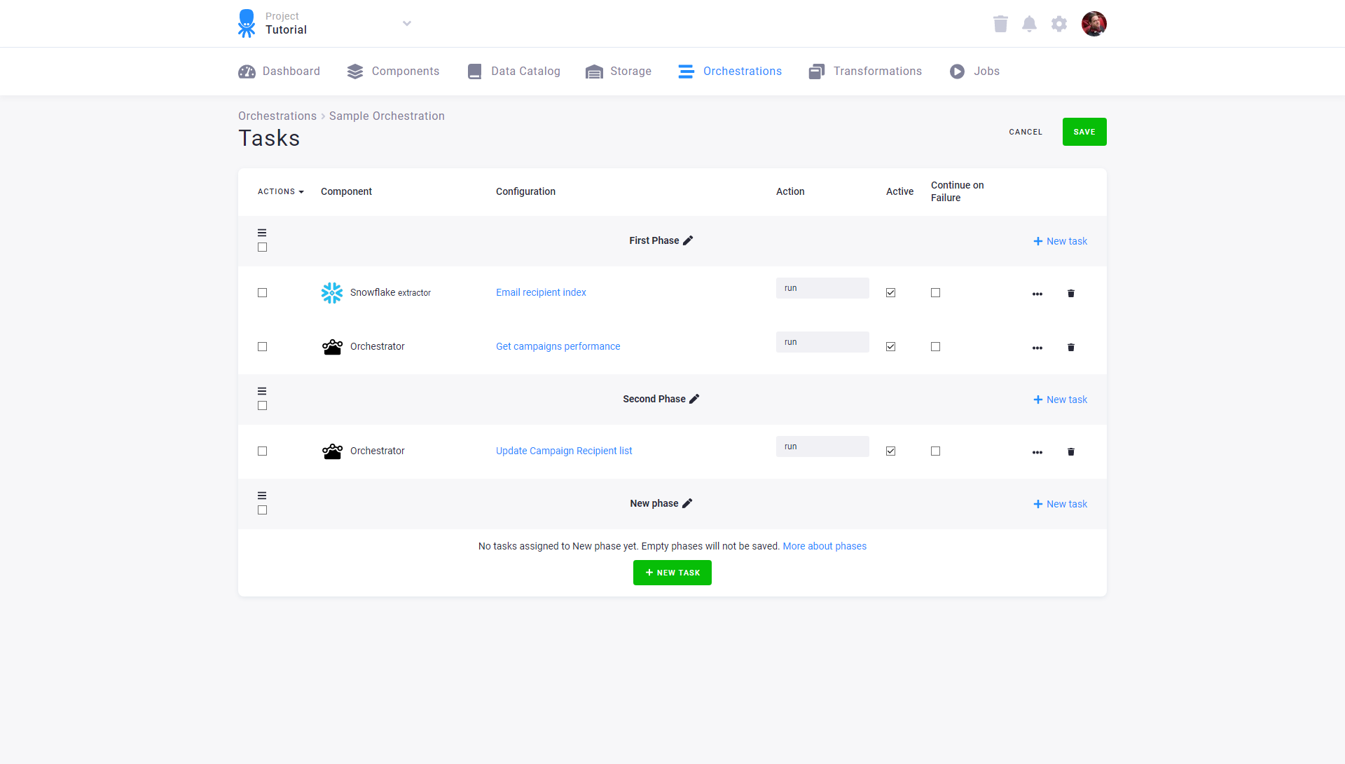 Screenshot - Orchestration Update Campaign Recipient list