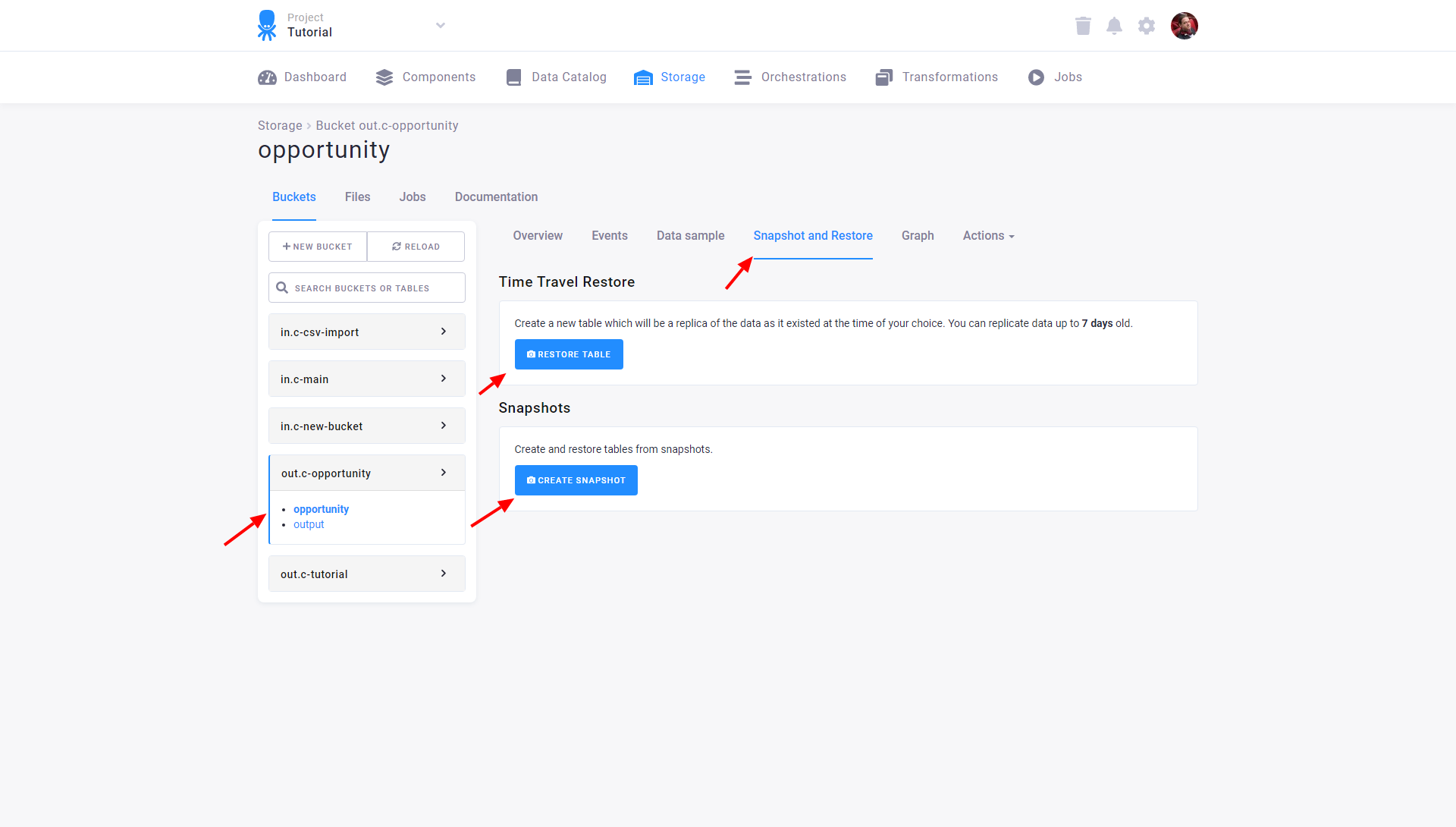 Screenshot - Storage Backups