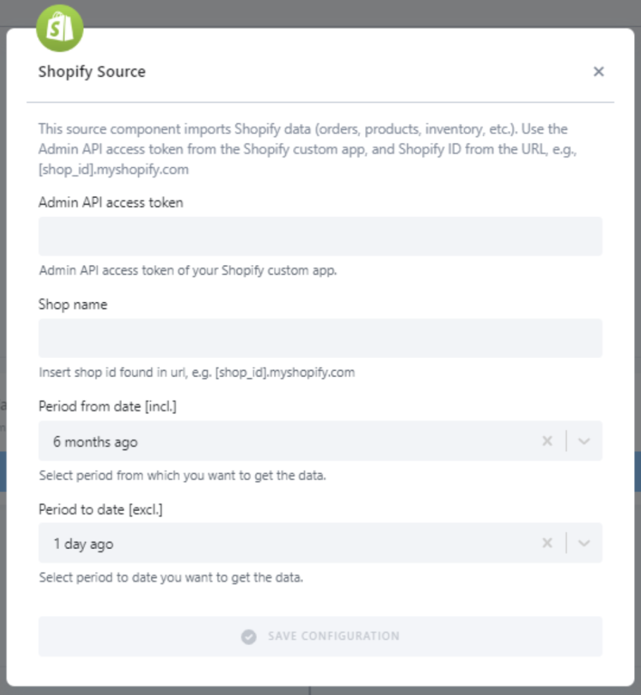 Shopify Data Source