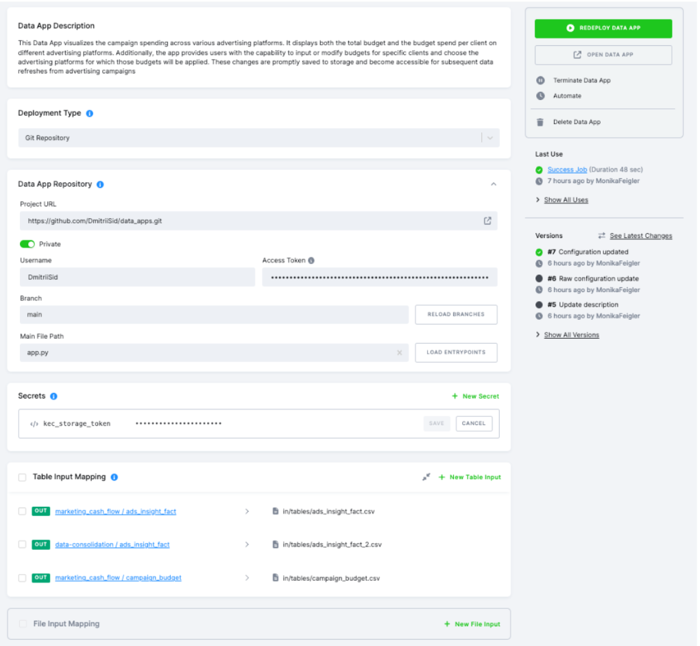 Setting Up Data App
