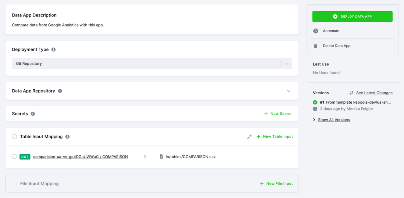 Setting Up Data App