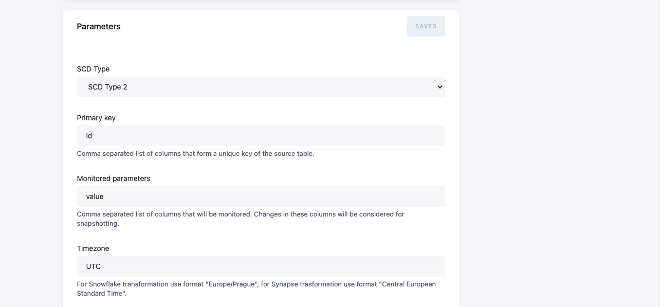 Screenshot -- Parameters