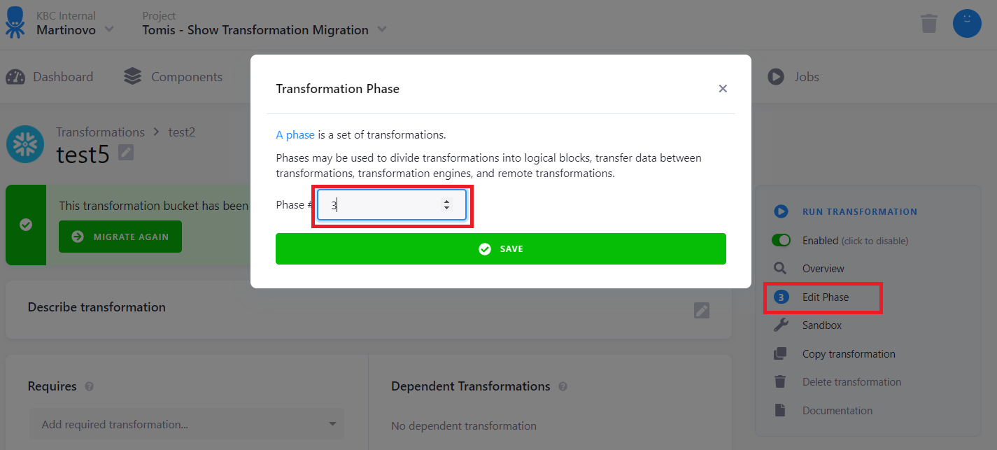 Screenshot - Migration overview