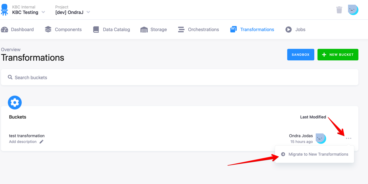 Screenshot - Migration overview