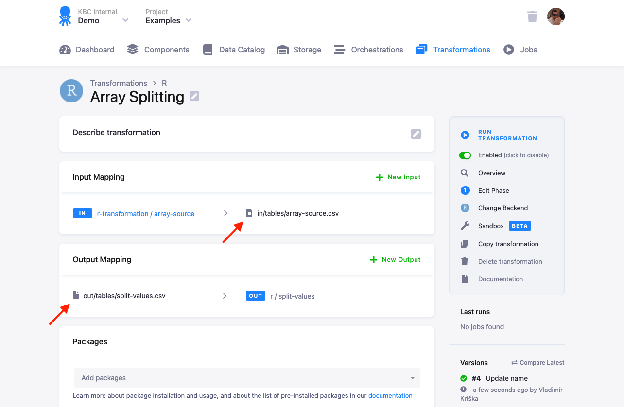 Screenshot - Input/Output mapping