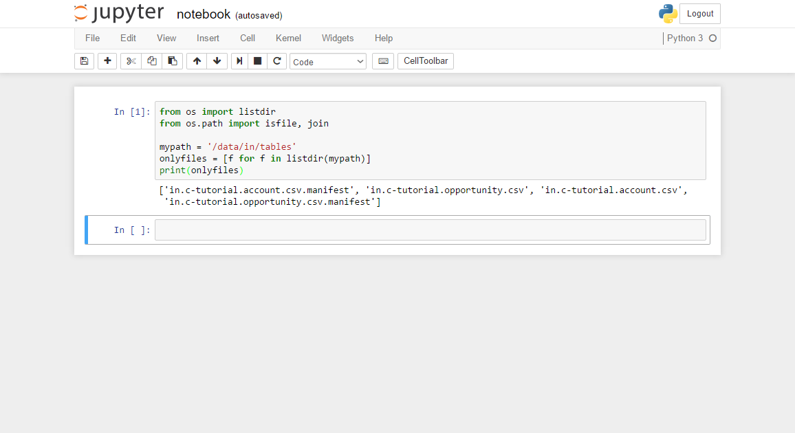 Screenshot - Jupyter Sandbox