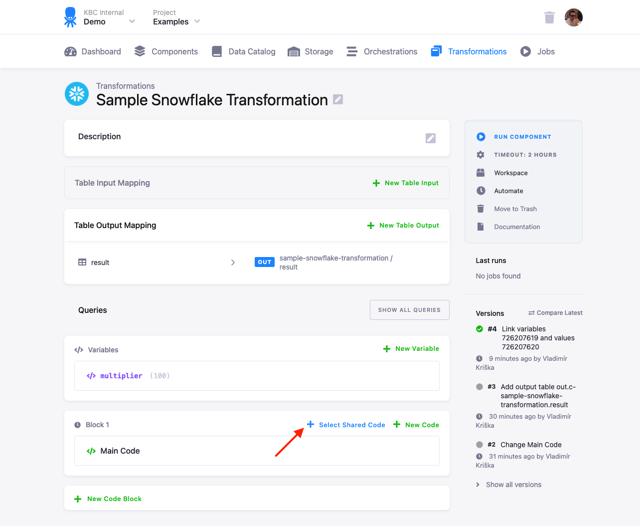 Screenshot - Shared Code Use
