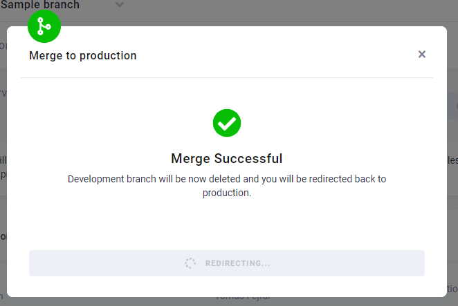 Screenshot - Branch deleted