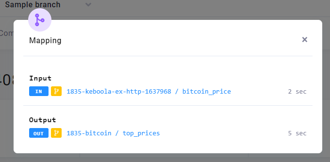 Input mapping from branch data