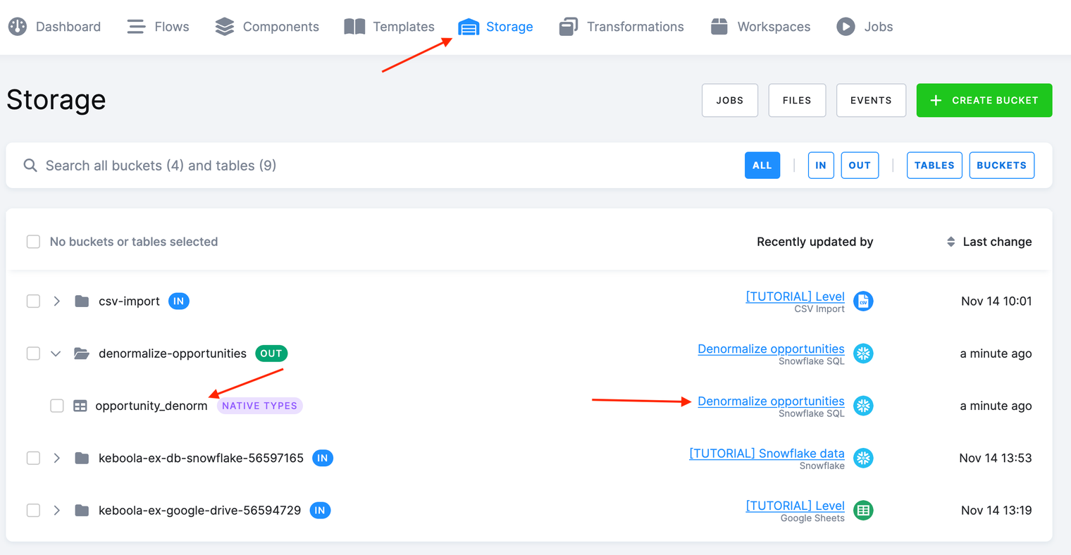 Screenshot - Table in Storage