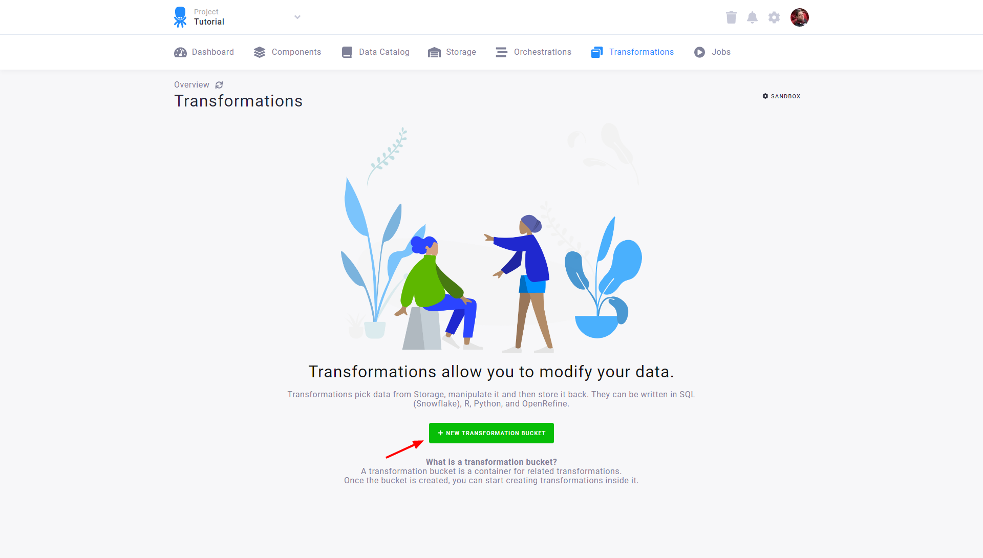 Screenshot - Transformations Console