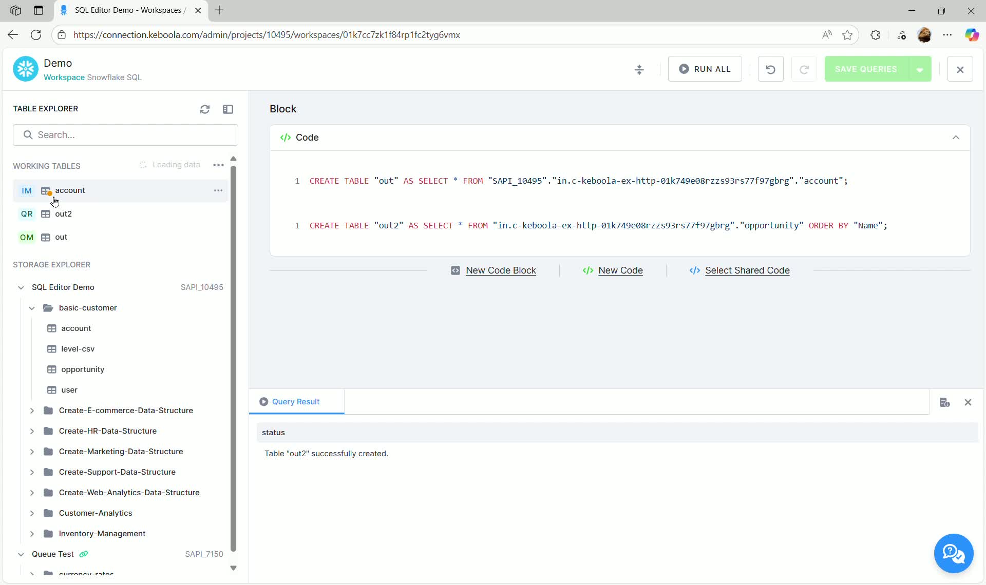 Unloaded Input Mapped table warning